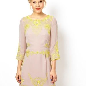 ASOS embroidered slip dress